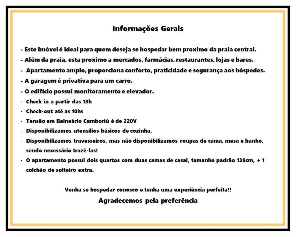 דירות Perfeito Apartamento Com Churrasqueira E Garagem Privativa Em Balneário Camboriú מראה חיצוני תמונה